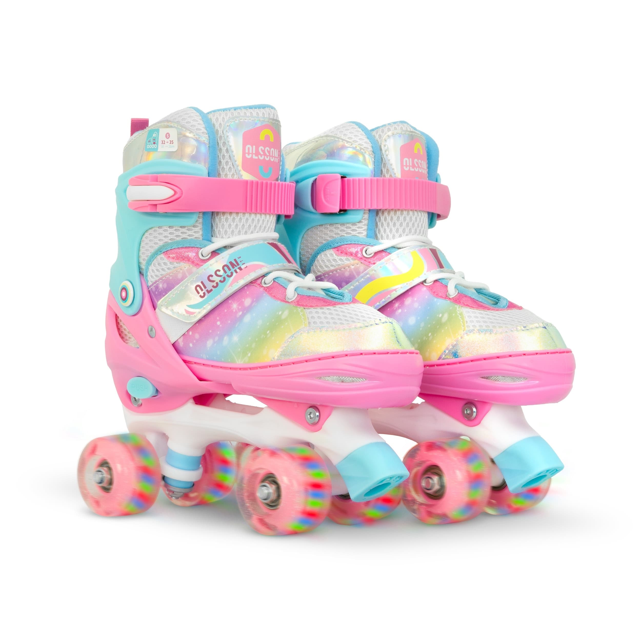 Olsson and Brothers - Patines 4 ruedas luz Blossom Olsson talla ajustable.