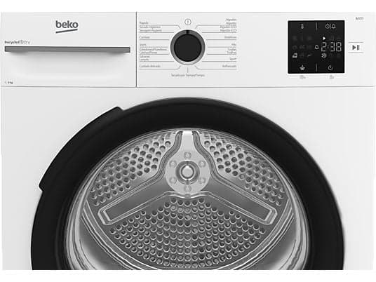Secadora bomba de calor - Beko BM3T39220WB, 9 kg, 15 Programas, Optisense, Blanco - Image 4