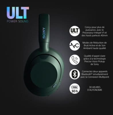 Casque SONY ULT WEAR Gris Foret - Image 2