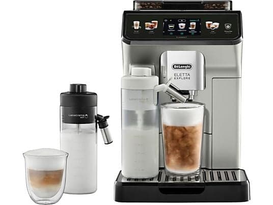 Cafetera superautomática - De'Longhi Eletta Explore Cold Brew ECAM450.65.S, 1450W, 19 bar, Molinillo integrado, Táctil, Bebidas frías calientes, Plata - Image 2
