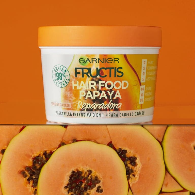 Garnier    

            Fructis Hair Food Mascarilla Cabello 3 en 1 Papaya - Image 5