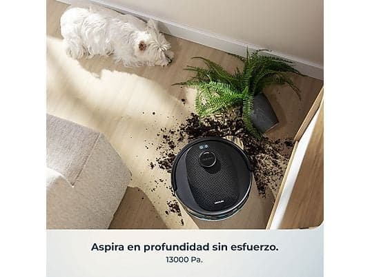 Robot friegasuelos - Cecotec Conga Y80, Navegación inteligente, Programable, 13000 Pa succión, Base de 2,5L, Cepillo para mascotas, Negro - Image 6