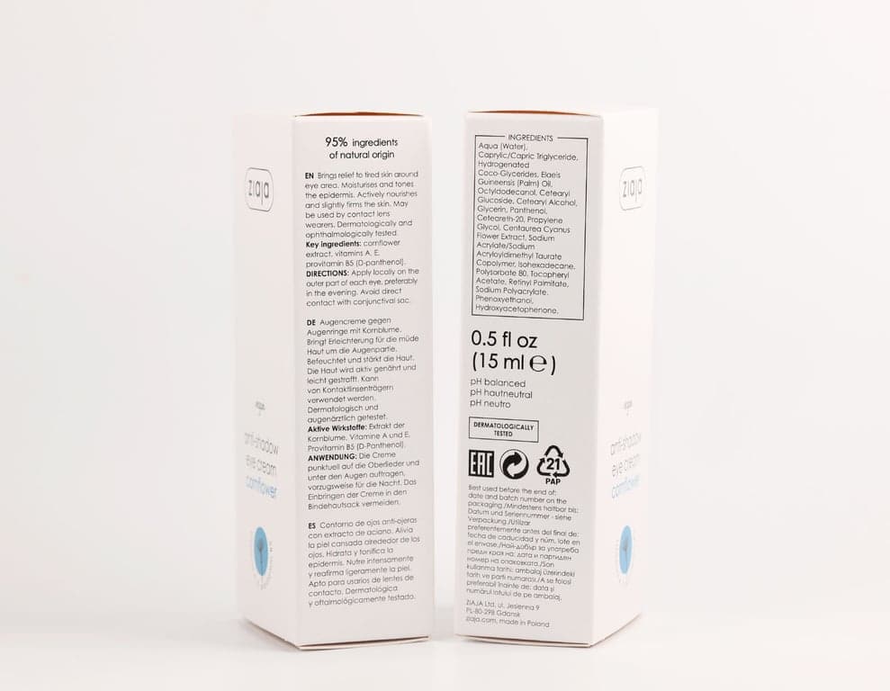 Ziaja    

            Crema contorno de ojos antiojeras con Aciano - Image 3