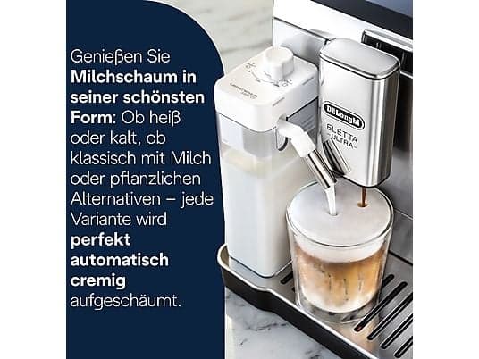 DELONGHI ECAM 470.85.MB ELETTA ULTRA – über 50 Rezepte, heißer und kalter Milchschaum, 4 Benutzerprofile, intuitive Touch-Bedienung, Kaffeevollautomat Silber - Image 5