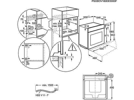 AEG TS 6 PB 51 ZAB, Einbaubackofen (Einbaugerät, 71 l, 595 mm breit), Serie 6000 - Image 5