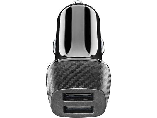 Cargador USB para coche - CellularLine MULTI, Doble puerto USB, 12 W, Universal, Negro - Image 3