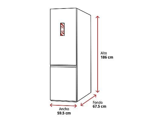 Frigorífico combi - LG GBV3100CPY, No Frost, 186 cm, 344 L, DoorCooling+™, FRESHBalancer™, Inox antihuellas - Image 3