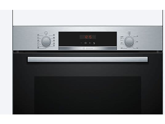 Horno - Bosch HBA574ES3, Multifunción, Pirolítico, 71 l, 59.4 cm, HotAir 3D, Asistente de limpieza con agua, Inox - Image 4