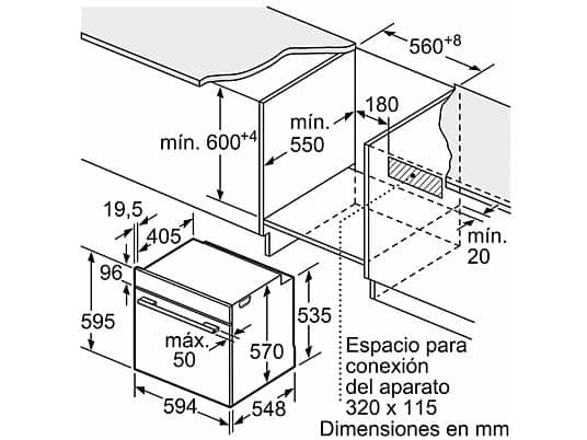 Horno - Balay 3HB4131X3, Serie Acero, Multifunción, Limpieza hidrolítica, 71 l, Aire caliente 3D Profesional, Display LED, 60 cm, Inox - Image 3