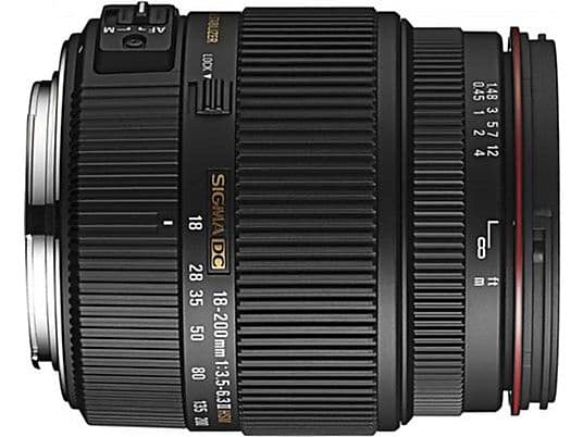 SIGMA 885955 18-200/3,5-6,3 DC OS HSM NA 18 mm - 200 mm f/3.5-6.3 OS, IF, HSM, DC, ASP (Objektiv für Nikon F-Mount, Schwarz) - Image 3