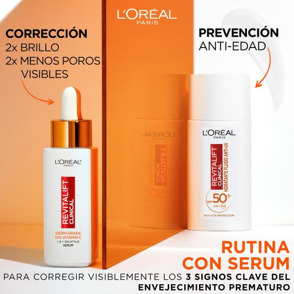 L'Oréal París    

            Revitalift Clinical Fluido Hidratante Anti-UV Diario con Vitamina C - Image 7