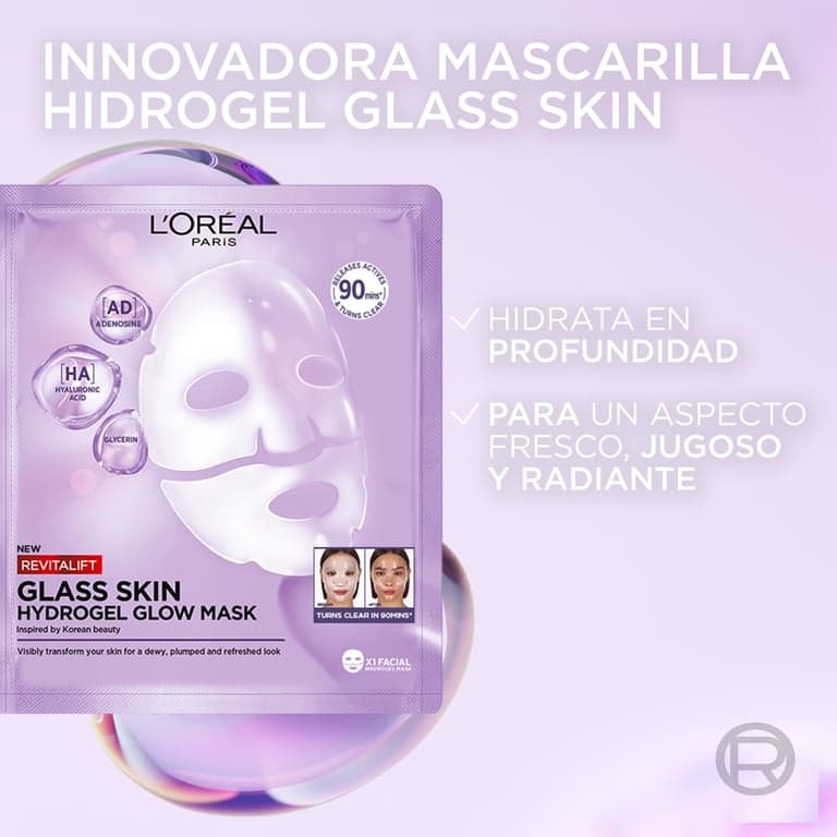 L'Oréal París    

            Revitalift Filler Glass Skin Mascarilla Facial de Hidrogel Iluminadora - Image 4