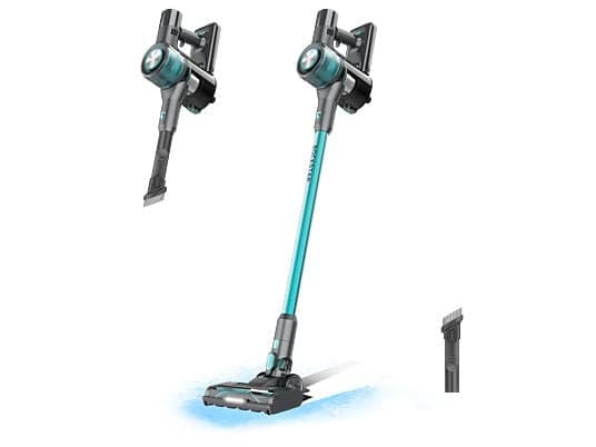 Aspirador escoba - Cecotec Conga Rockstar P50, 265 W, 50 min autonomía,HairOut antienredos, Succión de 80 AW, Negro/Azul - Image 2
