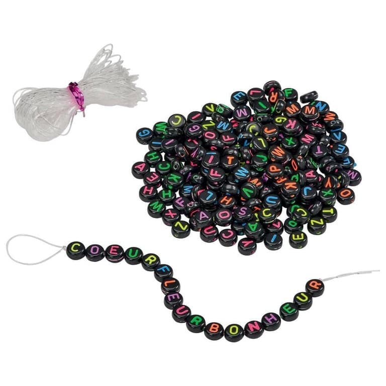MES PERLES NOIRES AVEC DES LETTRES - Image 2