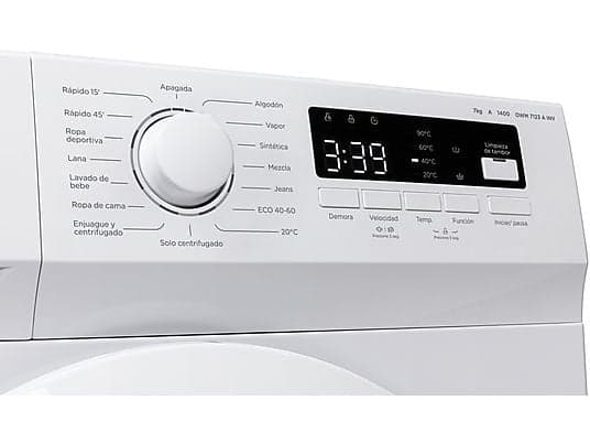 Lavadora carga frontal - ok. OWM 7123 A INV, 7 kg, 1400 rpm, 15 Programas, Motor Inverter, Función vapor, Blanco - Image 6