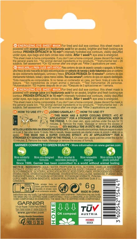 Garnier    

            Mask Tissu Ojos Anti Fatiga - Image 5