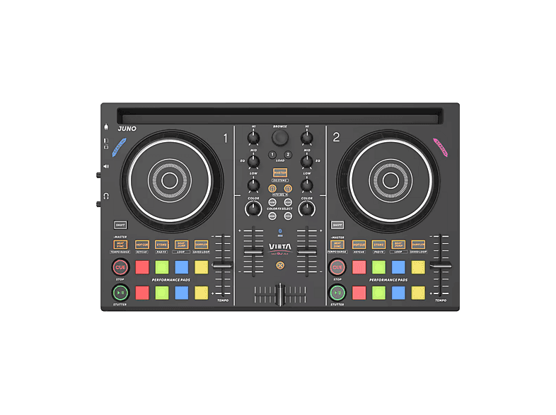 Mezcladora DJ - Vieta Pro Juno, 2 Canales, Power Pass-Through y USB-C, Negro - Image 1