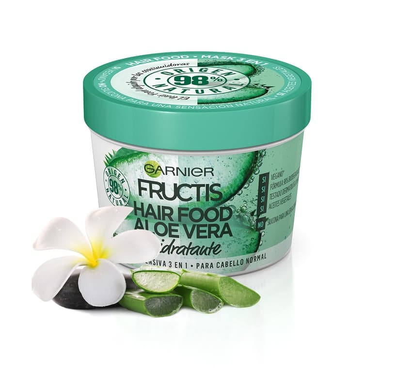 Garnier    

            Fructis Hair Food Mascarilla Cabello 3 en 1 Aloe Vera - Image 1