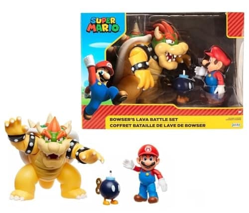 Disney Super Mario - Bataille avec Bowser - Licence Officielle - Coffret Pont Dynamique & Figurine - Son & Lumière - Lave Rougeoyante - Immersion Jeu - Dès 3 Ans - Image 2