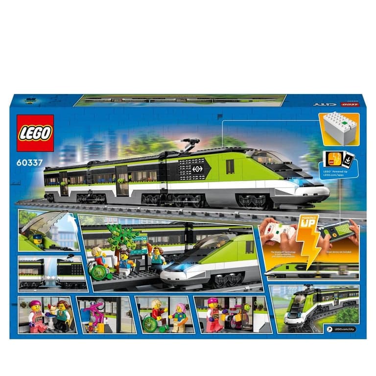 Juguete Teledirigido para Construir Tren de Pasajeros de Alta Velocidad con Vías, Luces y Mini Figuras LEGO City Trains - 60337 - Image 8