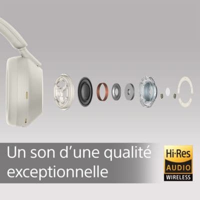 Casque SONY WH-1000XM5 Argent - Image 4