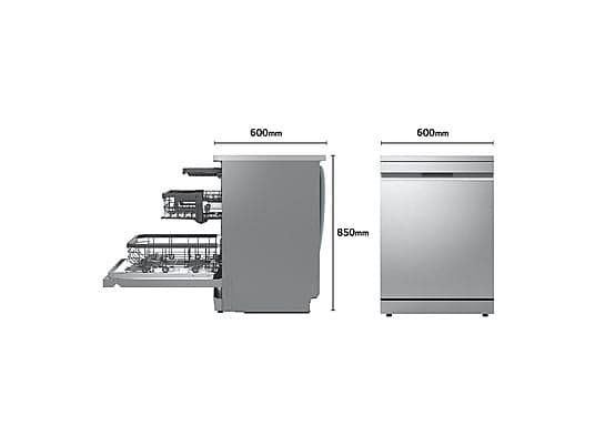 Lavavajillas - LG DF375HVS, 14 servicios, 10 programas, 60 cm, LED táctil, Tercera bandeja, TrueSteam™, QuadWash™, Inox antihuellas - Image 4