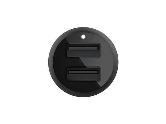 Cargador USB para coche - Belkin CCB001btBK, Dispositivos con carga USB-A, Doble puerto, 24W con 12 vatios por puerto, Negro - Image 5