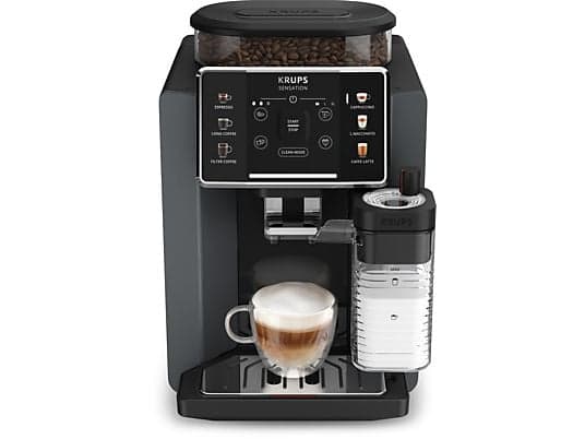 Cafetera superautomática - Krups Sensation Milk EA912B, 15 bar, 1450 W, 1.7 L, 6 modos, 2 tazas, Depósito de leche 0.3 L, Táctil, Gris - Image 2