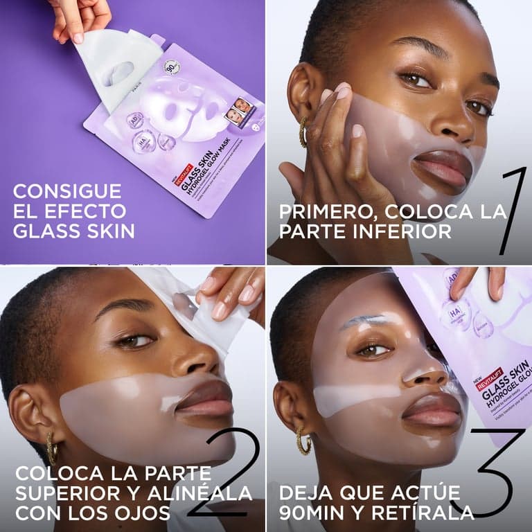 L'Oréal París    

            Revitalift Filler Glass Skin Mascarilla Facial de Hidrogel Iluminadora - Image 7