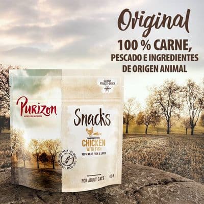 Purizon snacks sin cereales de pollo con pescado para gatos - Image 1