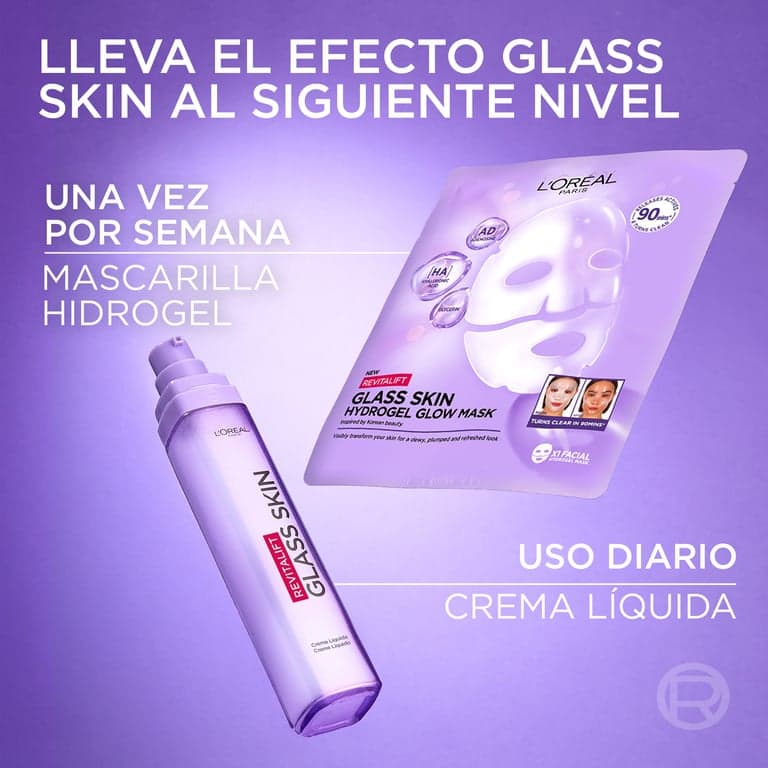 L'Oréal París    

            Revitalift Filler Glass Skin Mascarilla Facial de Hidrogel Iluminadora - Image 9