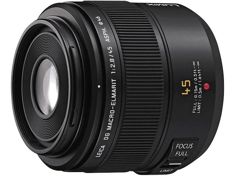 PANASONIC H-ES 045 E 2,8/45 MACRO 45 mm - 45 mm f/2.8 ASPH (Objektiv für Micro-Four-Thirds, Schwarz) - Image 1