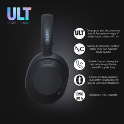Casque SONY ULT WEAR Noir - Image 2