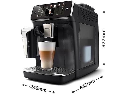 Cafetera superautomática - Philips EP4441/50, LatteGo, Pantalla táctil, 12 ajustes, Función QuickStart, 15 bar, 1500 W, Filtro AquaClean, 1.8 l, Negro - Image 5