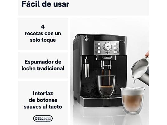 Cafetera superautomática - De'Longhi Magnifica S ECAM22.113.B, 1450 W, 15 bar, Molinillo integrado, Sistema Thermoblock, Vaporizador, Negro - Image 3