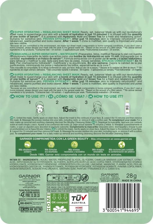 Garnier    

            Mascarilla Hidratante Matificante - Image 1
