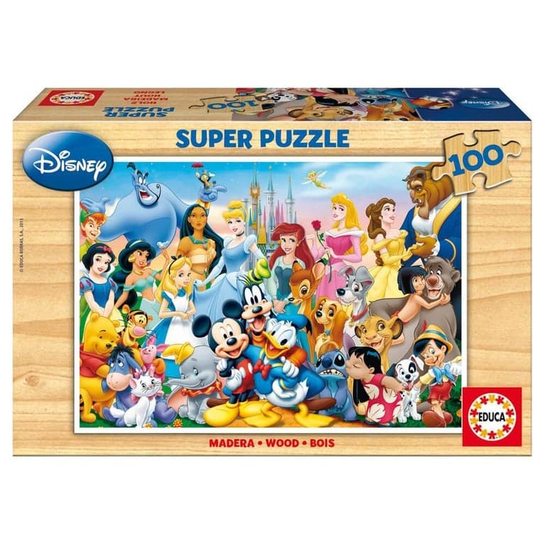PUZZLE BOIS 100 PIECES LE MONDE MERVEILLEUX DE DISNEY - Image 1
