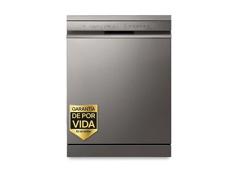 Lavavajillas - LG DF355FP, 14 servicios, 9 programas, 60 cm, LED táctil, Tercera bandeja, QuadWash™, Acero inoxidable - Image 1