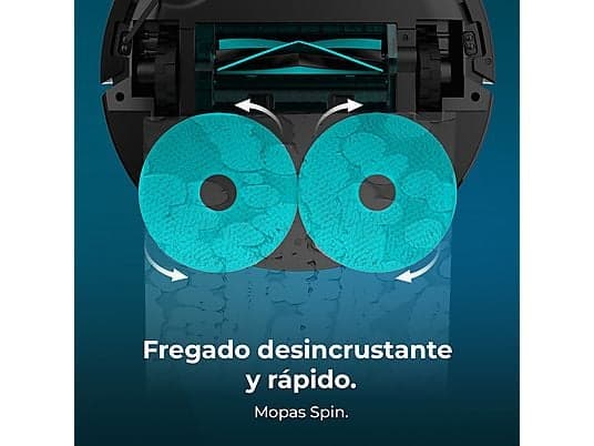 Robot friegasuelos - Cecotec Conga X50, 50 W, 240 min autonomía, Navegación láser, Fregado spin, 15000 Pa, Negro - Image 5
