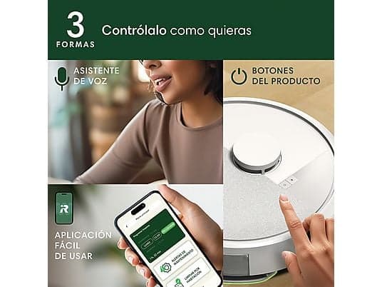 Robot friegasuelos - iRobot Roomba® 105 Combo Y311240, 12.8V, 200 ml, Autonomía 2h, Blanco - Image 5