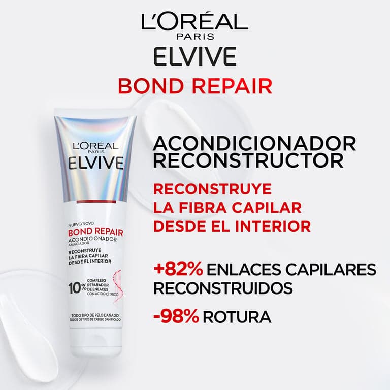 L'Oréal París    

            ELVIVE Bond Repair Acondicionador Reconstructor Rutina de Reconstrucción Profunda - Image 7