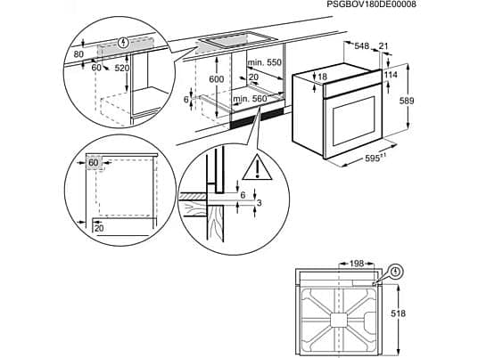 Horno - AEG TU5AB20WSK, Multifunción, Limpieza por agua, 72 l, Display LED, 60 cm, Negro - Image 3
