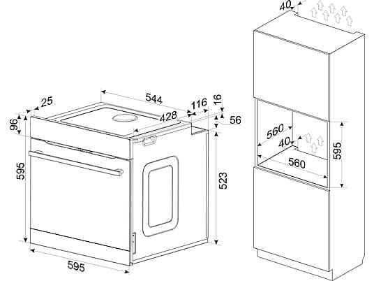 KOENIC KBO 611-1 B A1, Einbaubackofen (Einbaugerät, 77 l, 595 mm breit), Dampfgarfunktion - Image 3
