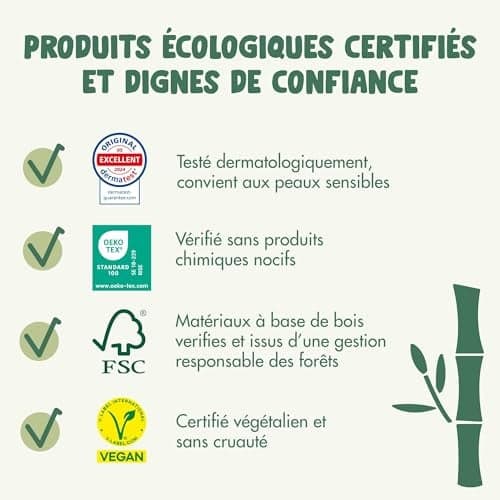 Naty Bamboo - Couches pour Bébé en fibres de viscose de bambou – Douceur soyeuse, Couches à base de plantes, Testées dermatologiquement pour peau sensible et super absorbantes (Taille 1, 88 unités) - Image 6