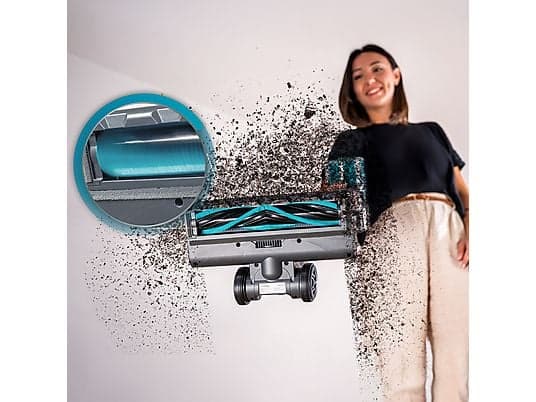 Aspirador escoba - Cecotec Conga Rockstar P50, 265 W, 50 min autonomía,HairOut antienredos, Succión de 80 AW, Negro/Azul - Image 6