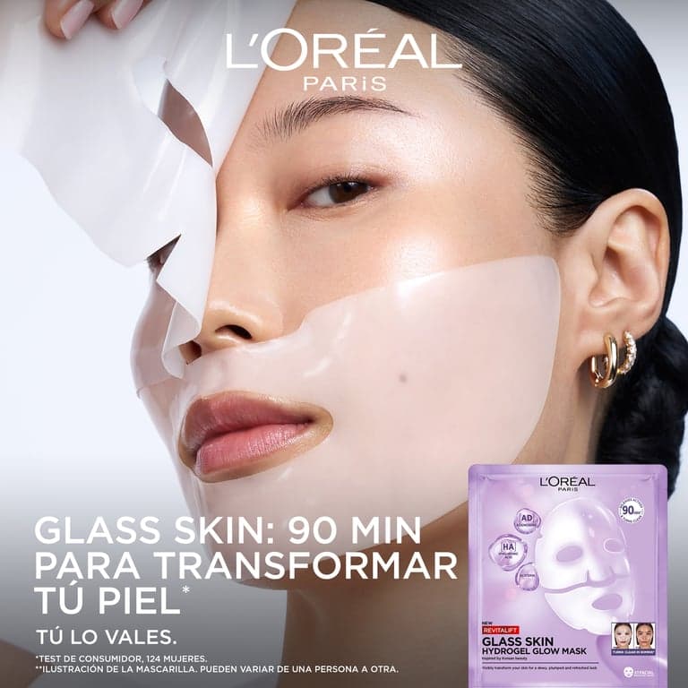 L'Oréal París    

            Revitalift Filler Glass Skin Mascarilla Facial de Hidrogel Iluminadora - Image 3