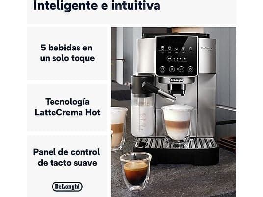 Cafetera superautomática - De'Longhi Magnifica Start Milk, ECAM220.80.SB, 1450W, 15bar, Molinillo integrado,Depósito leche,Táctil, Espumado automático - Image 3