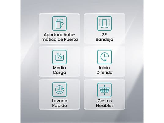 Lavavajillas - Hisense HS623D10X, 14 servicios, 7 programas, 60 cm, Media Carga, Tercera bandeja, Inox - Image 5