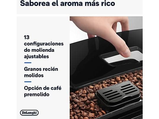 Cafetera superautomática - De'Longhi Magnifica S ECAM22.113.B, 1450 W, 15 bar, Molinillo integrado, Sistema Thermoblock, Vaporizador, Negro - Image 5