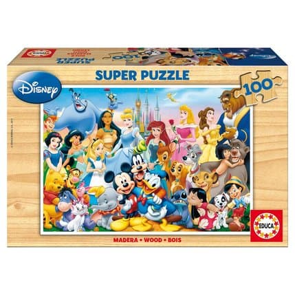 PUZZLE BOIS 100 PIECES LE MONDE MERVEILLEUX DE DISNEY - Image 2